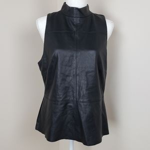 DKNY lamb skin leather vest